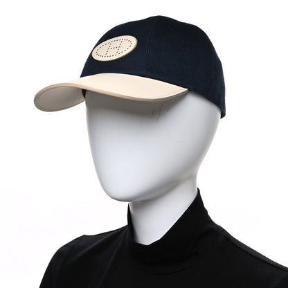 Hermes Cotton Canvas Swift Sevres Evelyne Cap 57 Marine Nata 2 of 8