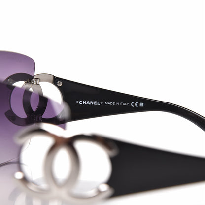 Chanel Frameless CC Logo Sunglasses 4125 Black 7 of 8