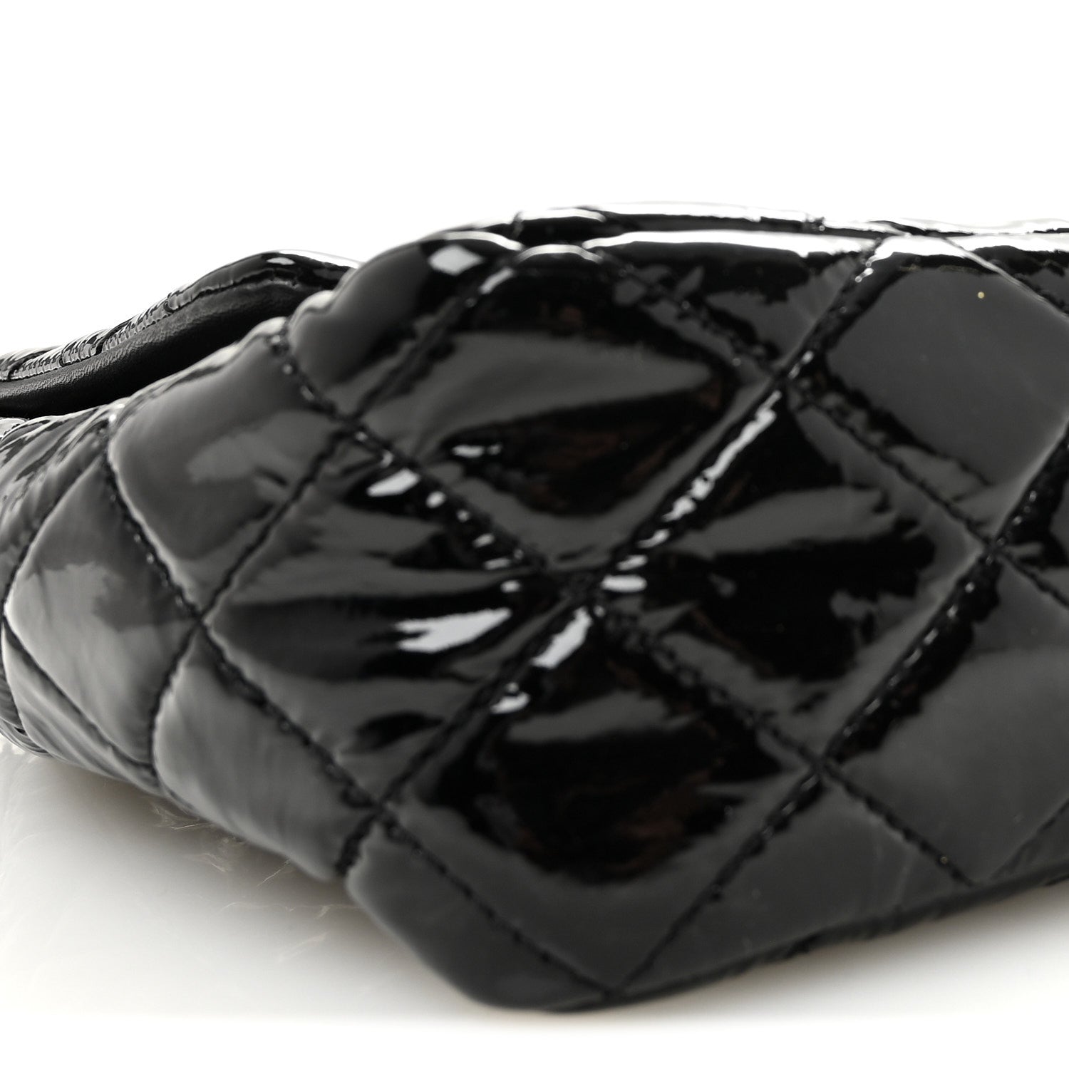 Chanel Patent Quilted Jumbo Single Flap Black 9 of 10