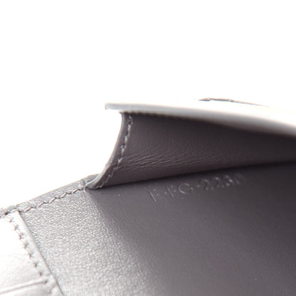 Celine Grained Calfskin Medium Multifunction Strap Wallet Grey Vintage Pink 7 of 8