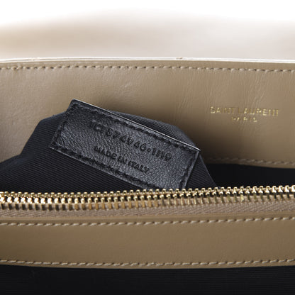 Saint Laurent Calfskin Y Quilted Monogram Medium Loulou Chain Satchel Nude Powder 8 of 9