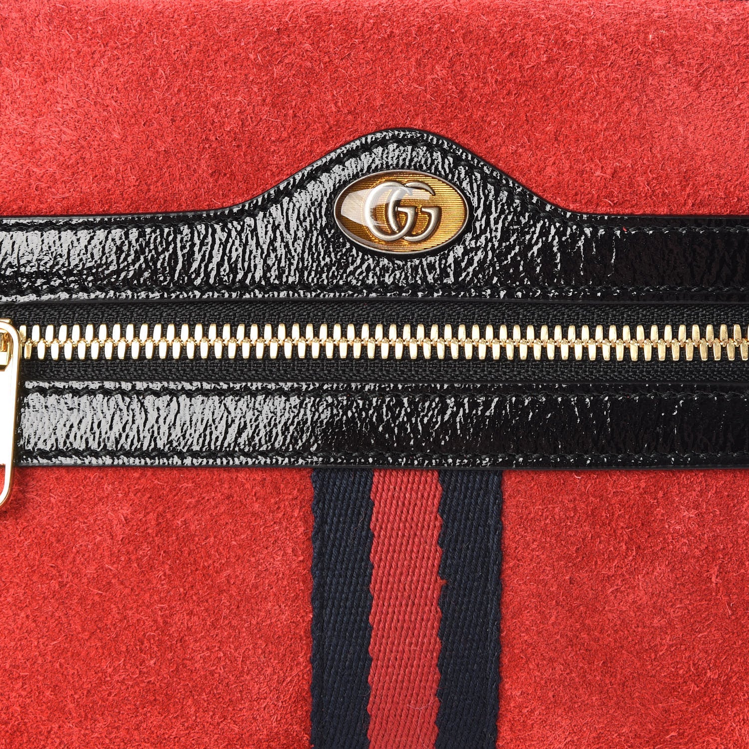 Gucci Suede Small Ophidia Belt Bag 75 30 Hibiscus Red 8 of 8