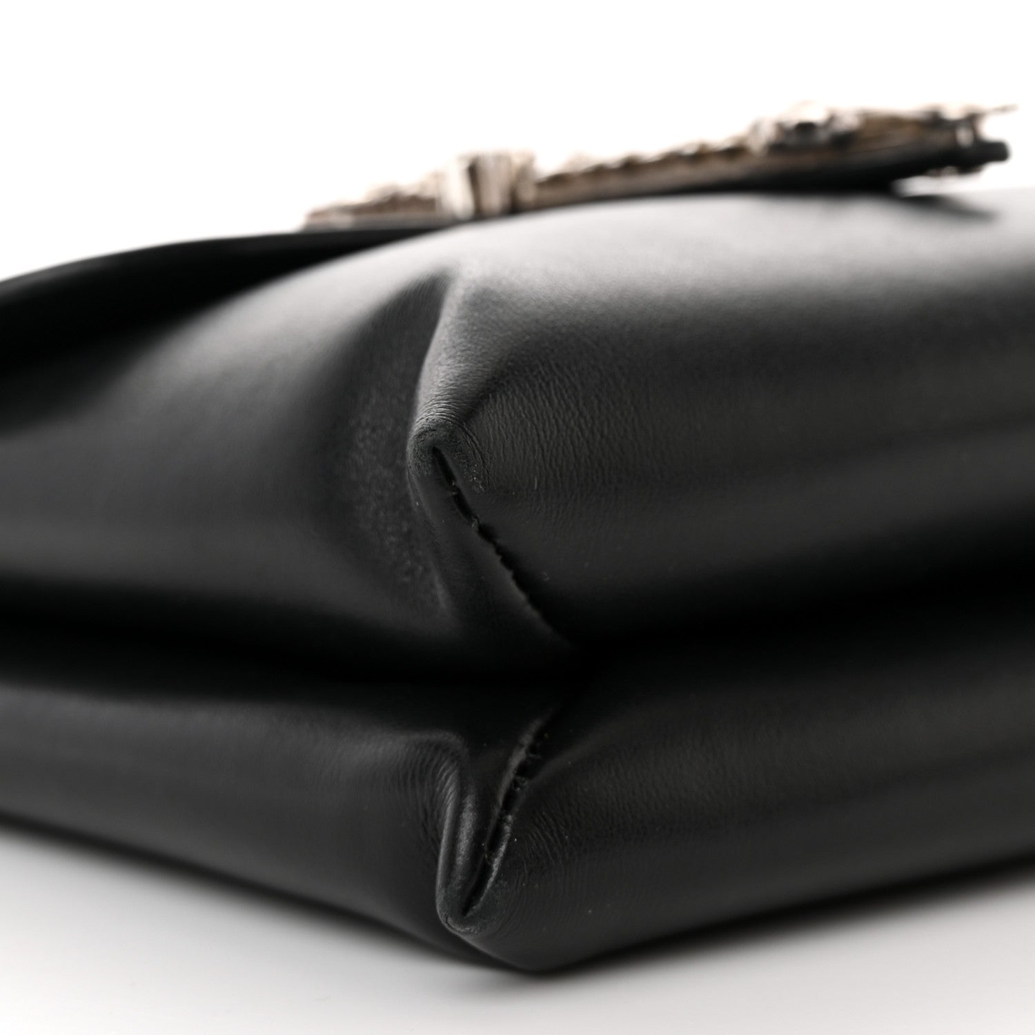 Versace Vitello Virtus Chain Clutch Black 9 of 17