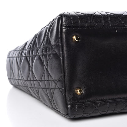 Christian Dior Lambskin Cannage Medium Lady Dior Black 9 of 16