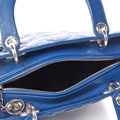 Christian Dior Lambskin Cannage Medium Lady Dior Blue 5 of 10
