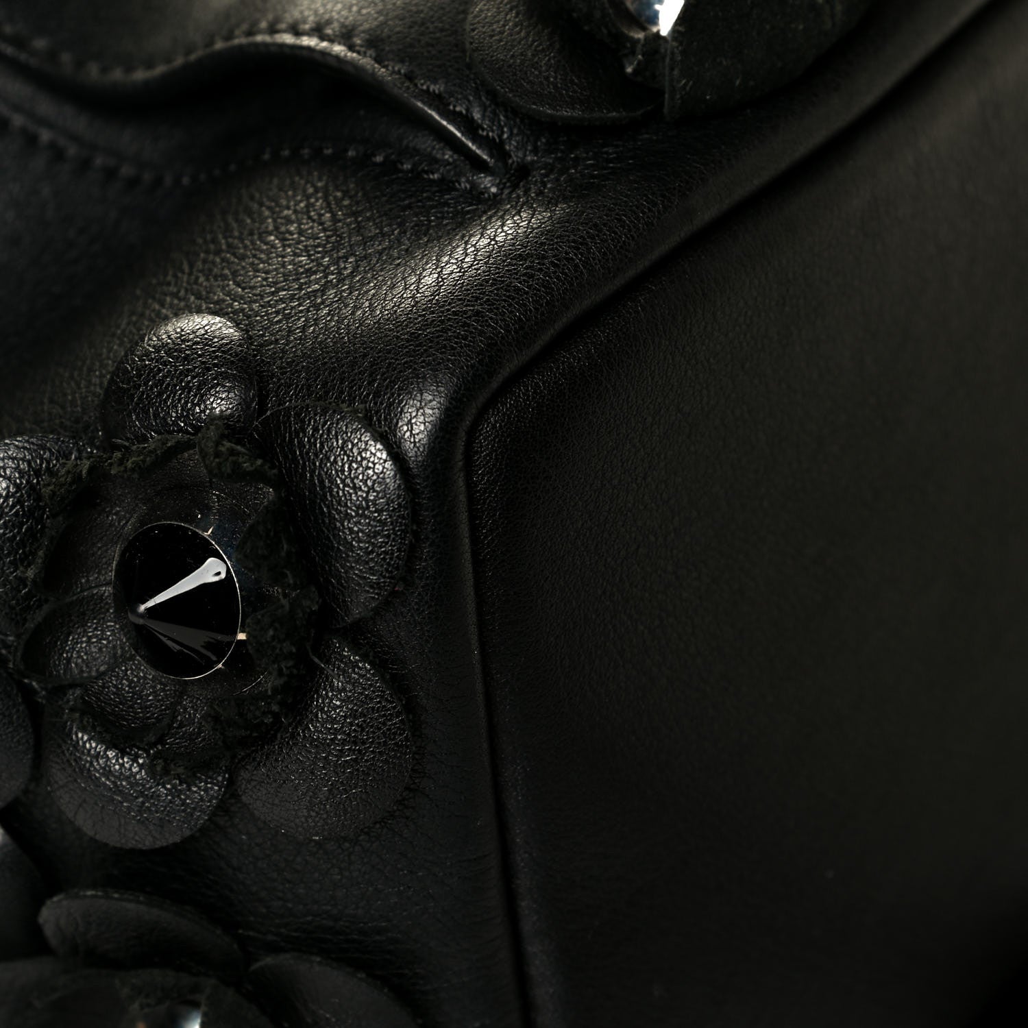 Fendi Vitello Dolce All Over Flowerland Large Backpack Black 5 of 7