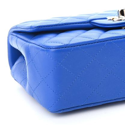 Chanel Lambskin Quilted Mini Rectangular Flap Royal Blue 8 of 9