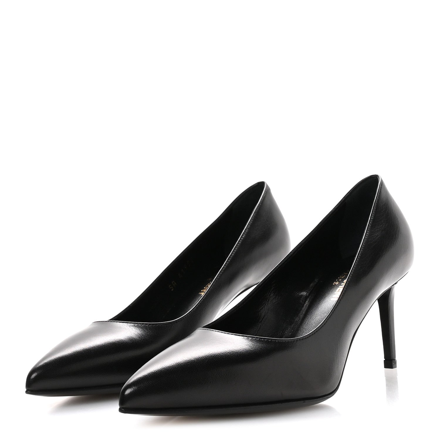 Saint Laurent Calfskin Anja 85 Pumps 36 Black 4 of 9