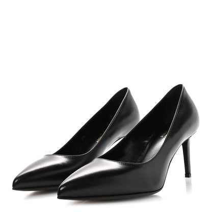 Saint Laurent Calfskin Anja 85 Pumps 36 Black 4 of 9