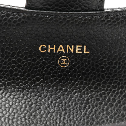 Chanel Caviar Quilted Flap Card Holder Wallet Black 7 of 9