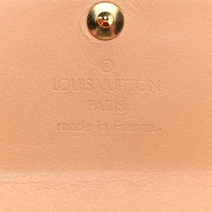 Louis Vuitton Monogram Cherry Blossom Porte-Monnaie Plat Coin Purse Brown 6 of 12