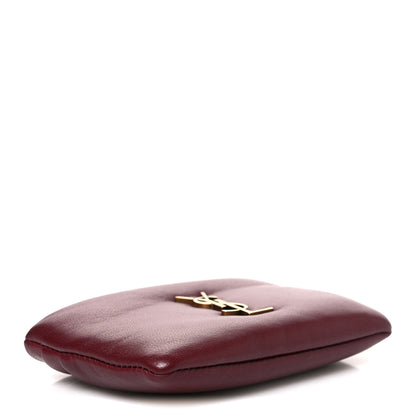 Saint Laurent Padded Lambskin Monogram Zip Card Holder Rouge Merlot 4 of 6