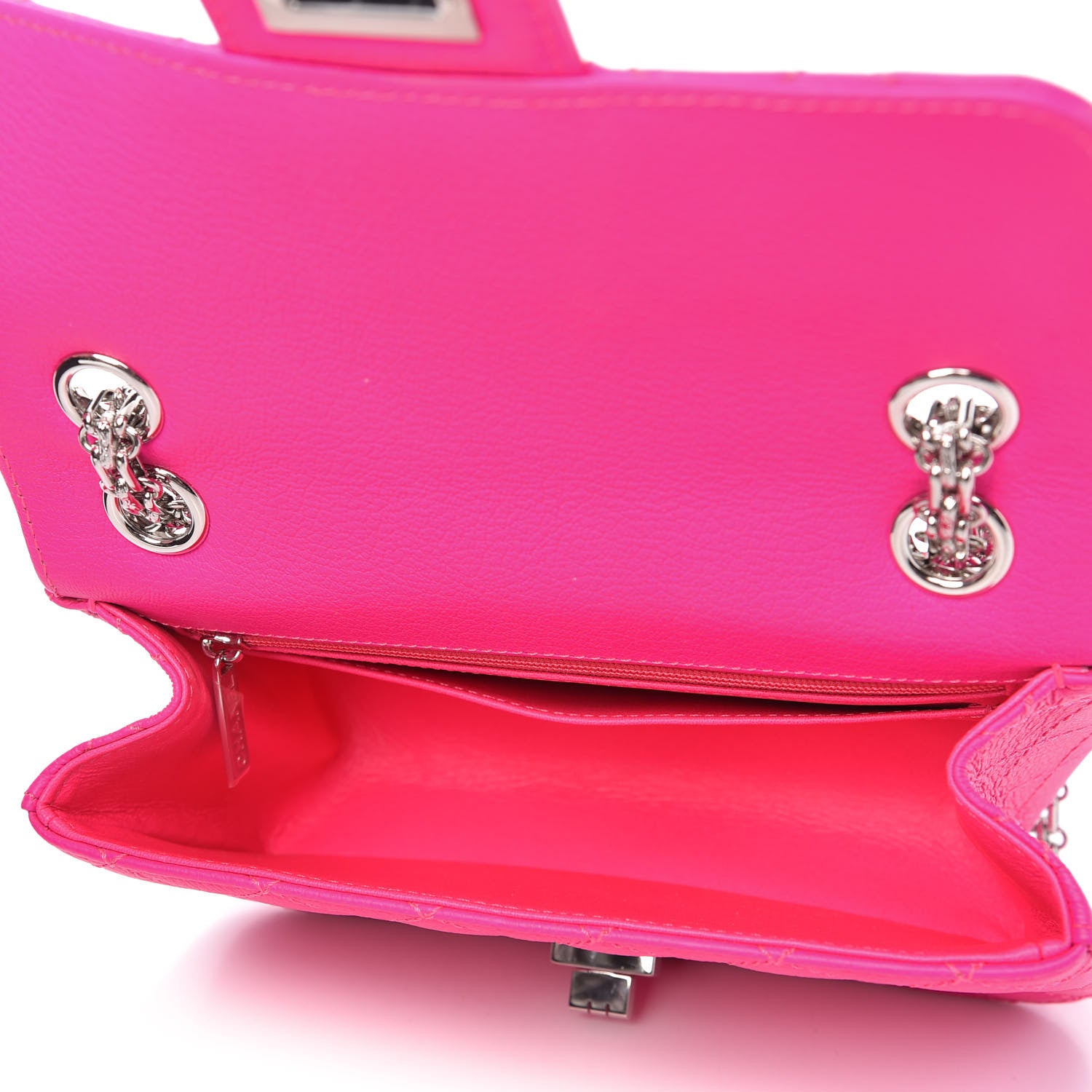 Chanel Goatskin Quilted 2.55 Reissue Mini Flap Fluorescent Pink 6 of 12