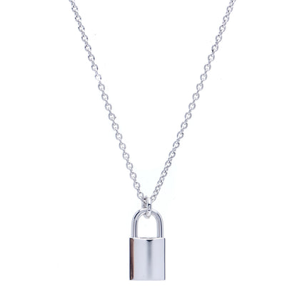 Hermes 18K White Gold Diamond Amulettes Cadenas Pendant Necklace 4 of 7