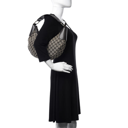 Gucci Monogram Half Moon Hobo Dark Brown 2 of 12