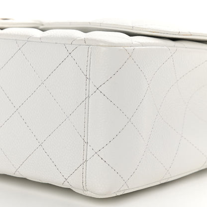 Chanel Caviar Quilted Maxi Double Flap White 9 of 17