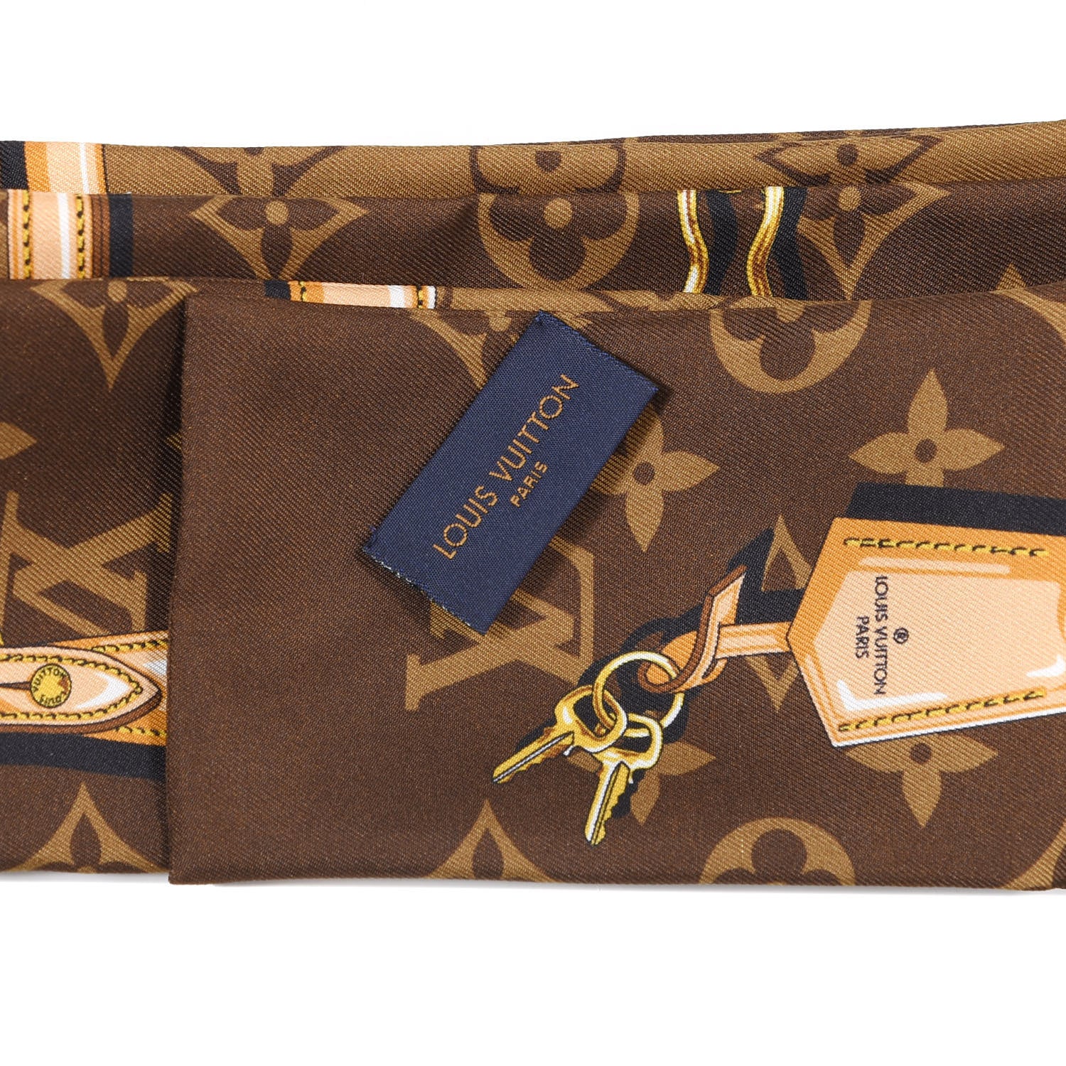 Louis Vuitton Silk Monogram Confidential Bandeau Brown 3 of 4
