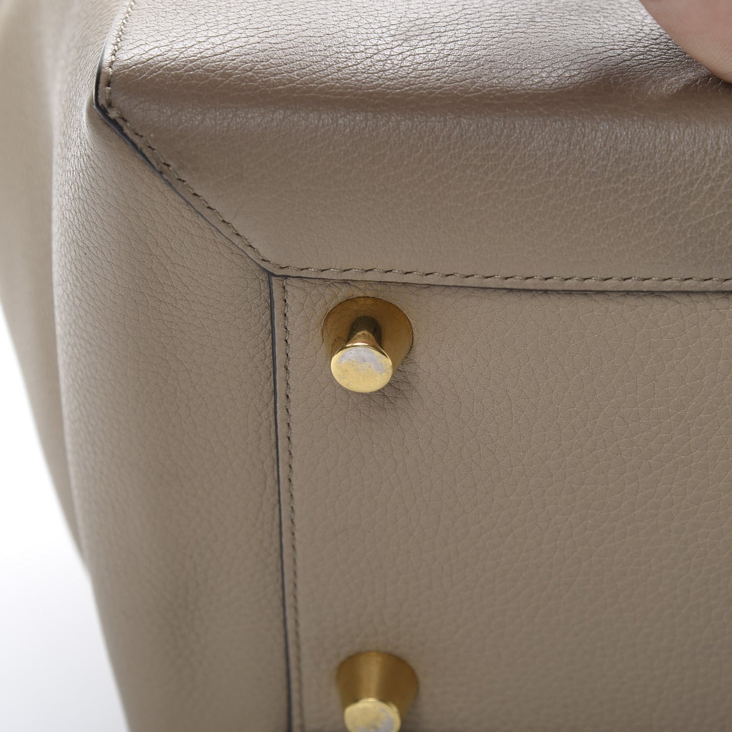 Drummed Calfskin Mini Belt Bag Light Taupe
