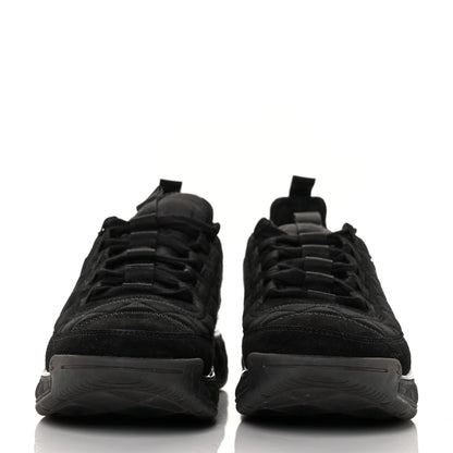 Chanel Suede Calfskin Mixed Fibers CC Sneakers 39.5 Black 2 of 8