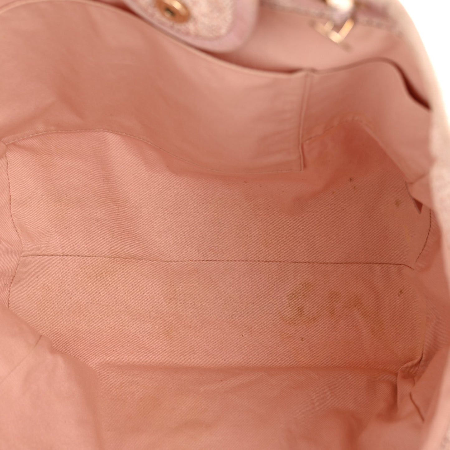 Straw Lurex Large Deauville Tote Pink