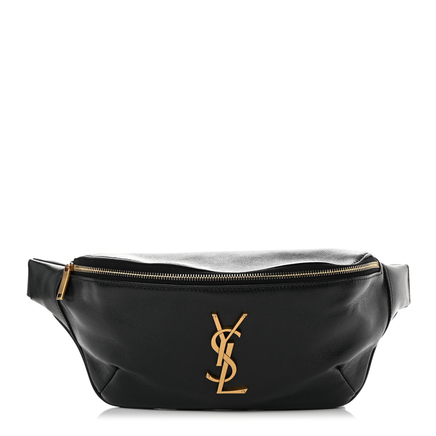Saint Laurent Grain De Poudre Monogram Belt Bag Black 1 of 12
