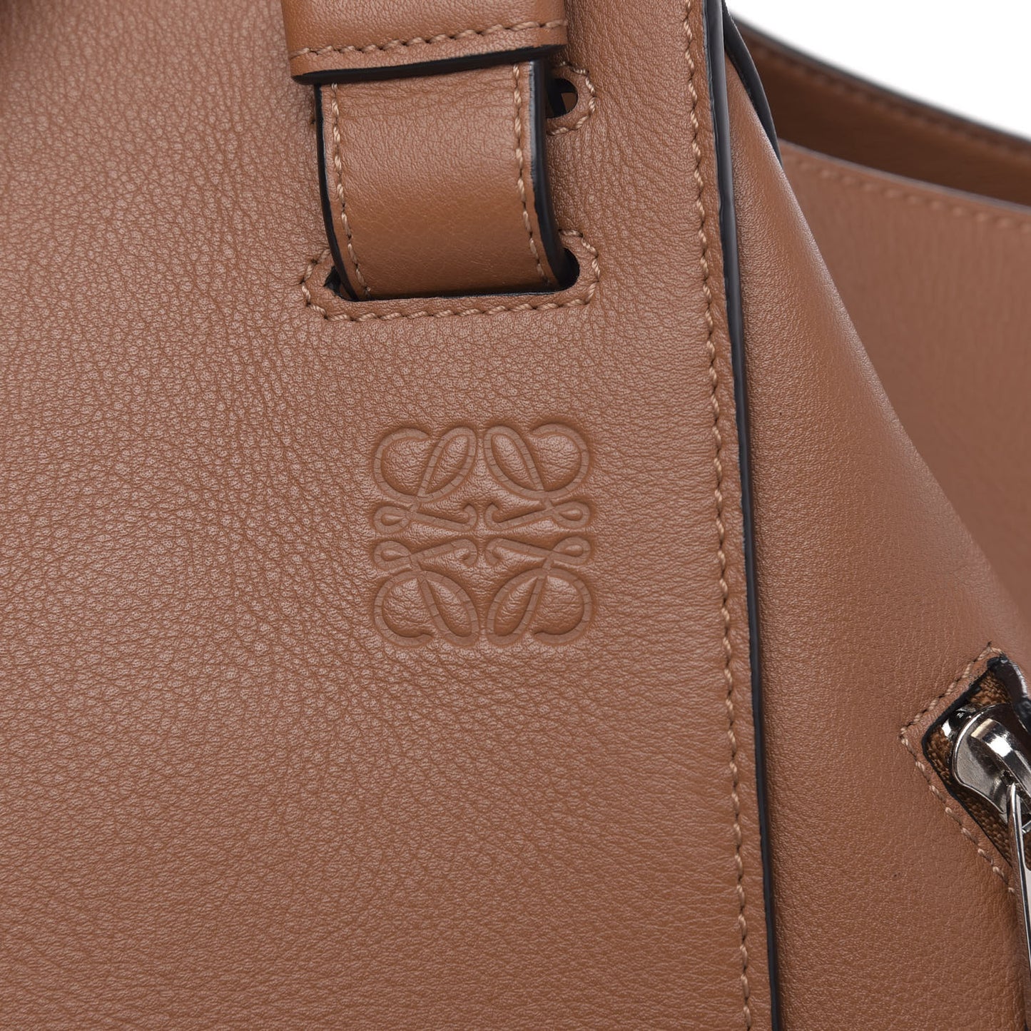 Calfskin Medium Hammock Shoulder Bag Tan