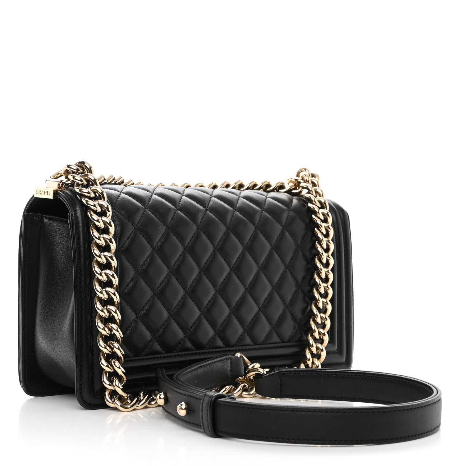 Chanel Lambskin Quilted Medium Boy Flap Black 3 of 11
