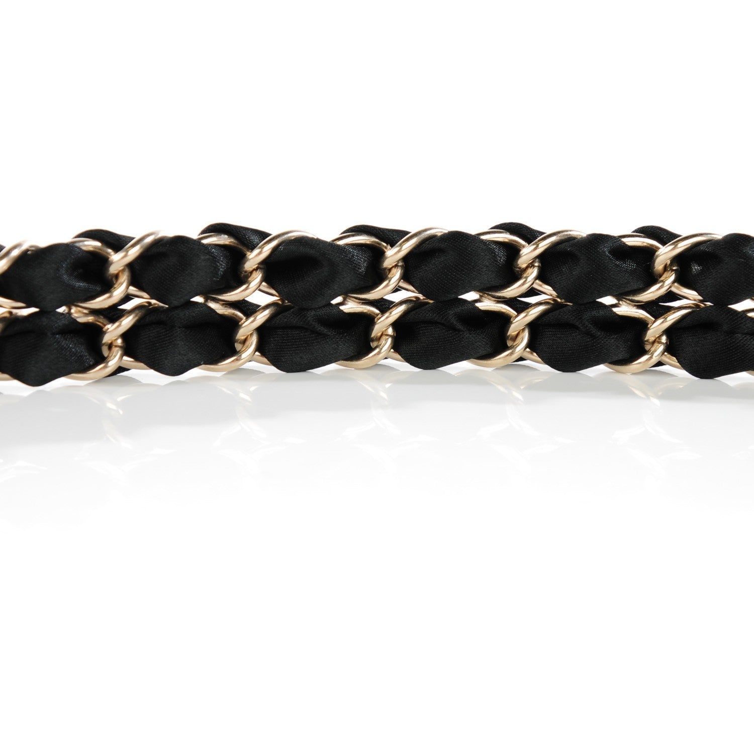Chanel Satin Chain CC Belt Black Gold 5 of 5