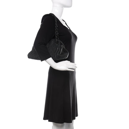 Chanel Iridescent Calfskin Medium Just Mademoiselle Bowler Black 2 of 12
