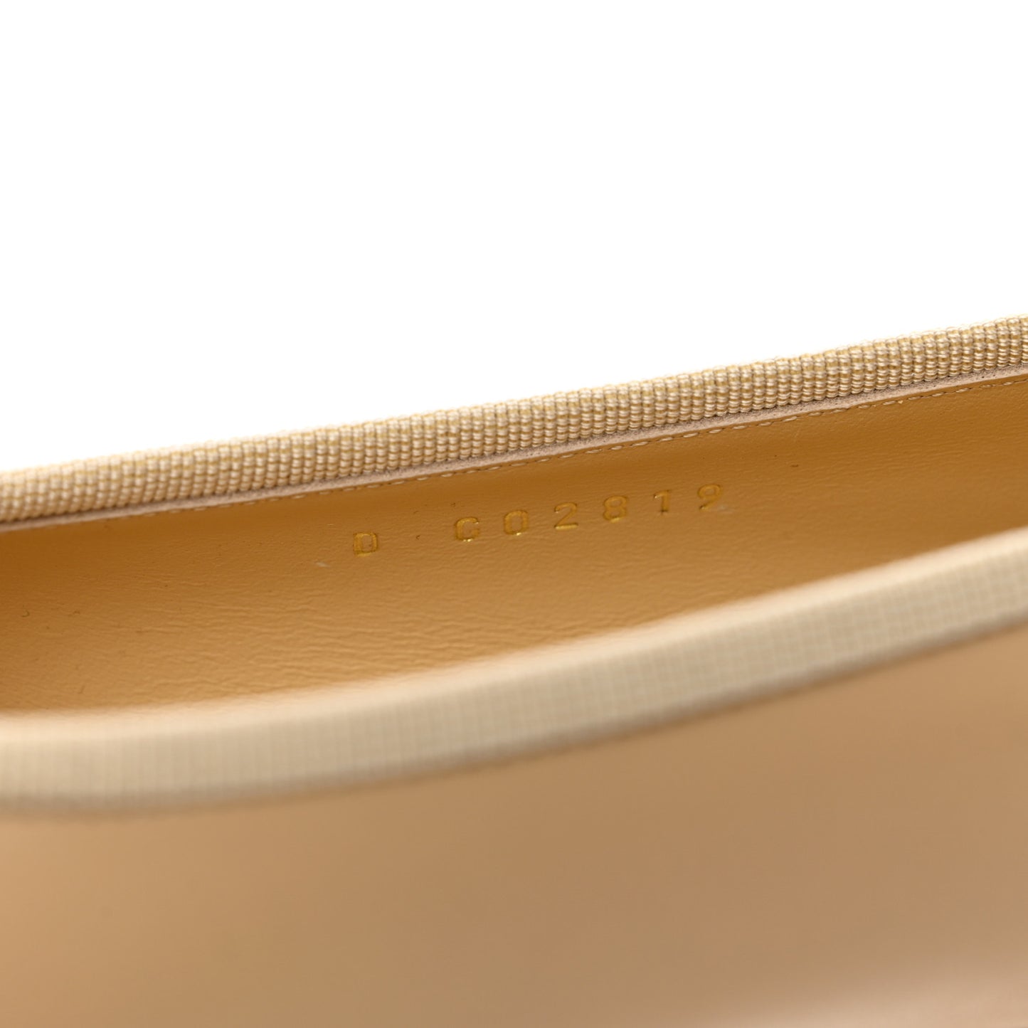 Lambskin Cap Toe Ballerina Flats 39.5 Beige Black