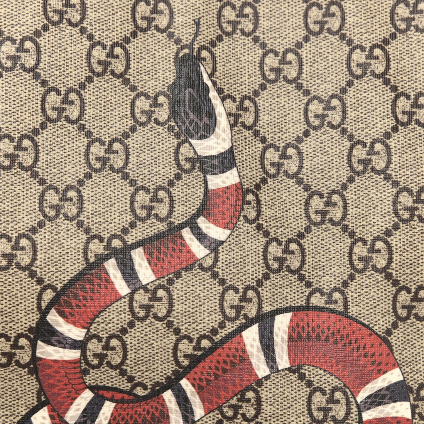 Soft GG Supreme Monogram Kingsnake Vertical Tote Black