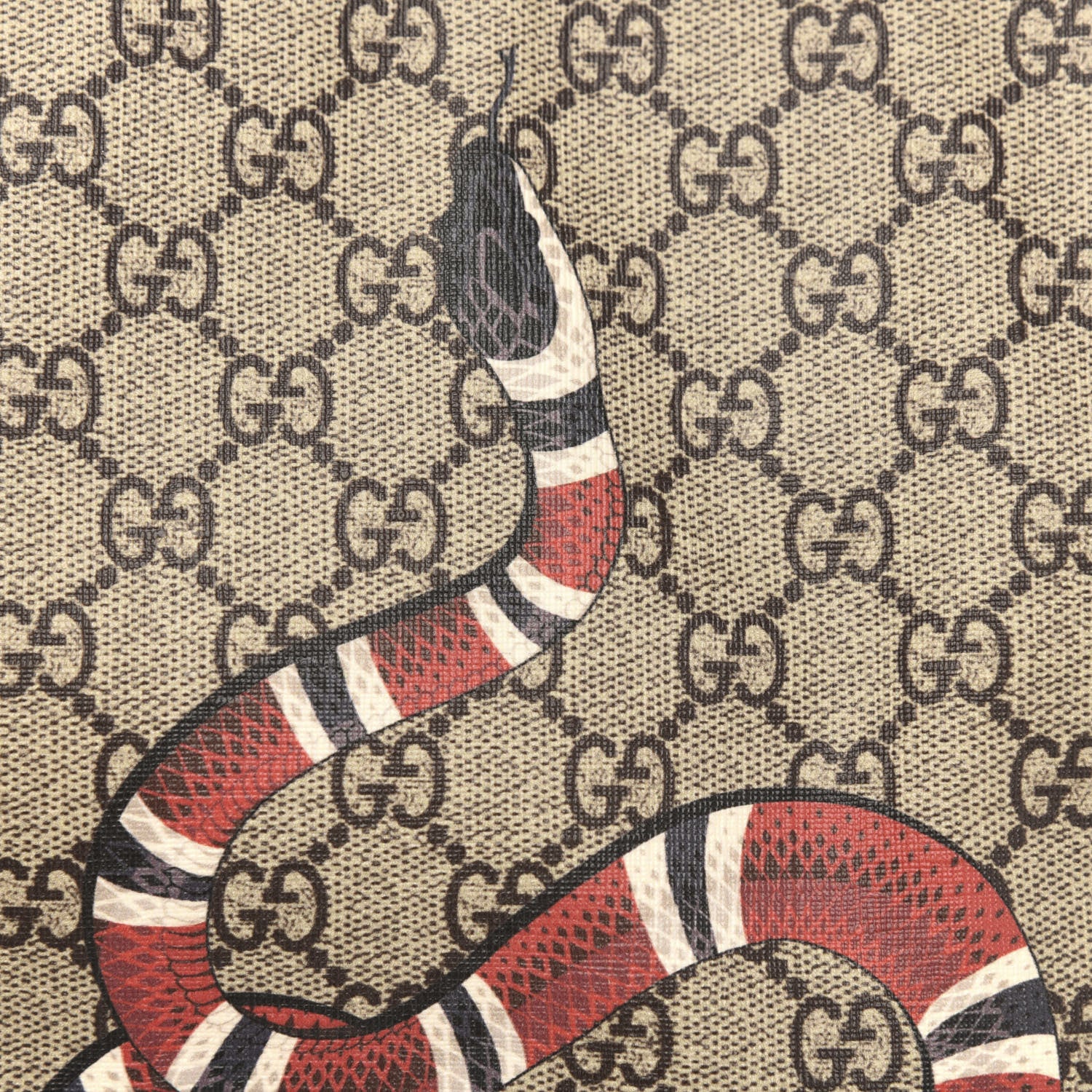 Gucci Soft GG Supreme Monogram Kingsnake Vertical Tote Black 10 of 11