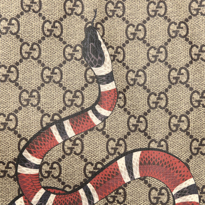 Gucci Soft GG Supreme Monogram Kingsnake Vertical Tote Black 10 of 11