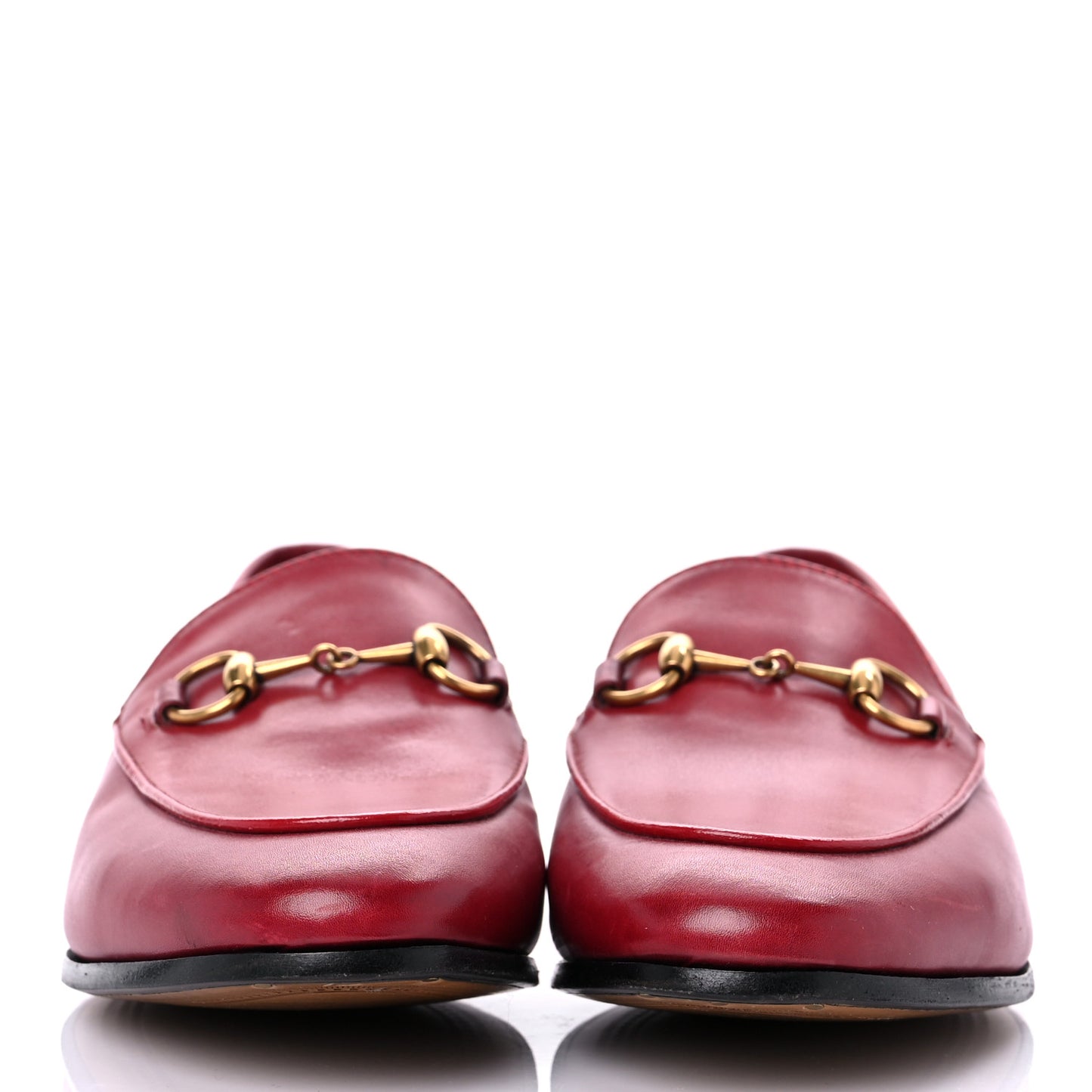 Lambskin Womens Brixton Horsebit Loafers 37 Hibiscus Red