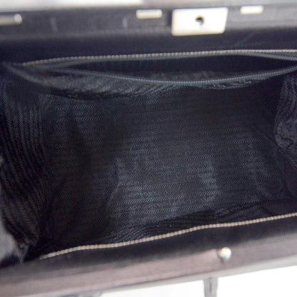 Prada Goatskin Large Frame Bag Black 7 of 8