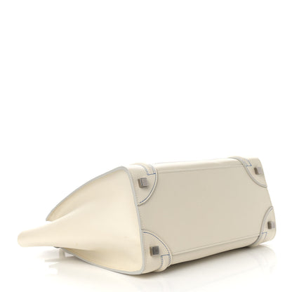Celine Smooth Calfskin Multicolor Double Stitching Micro Luggage White 3 of 9