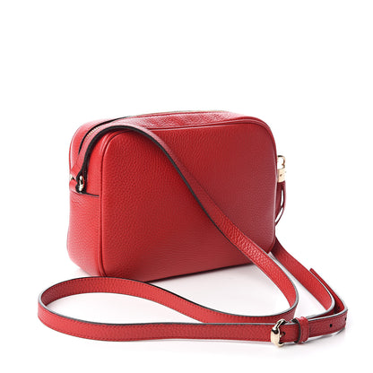 Gucci Pebbled Calfskin Small Soho Disco Bag Tabasco Red 3 of 10
