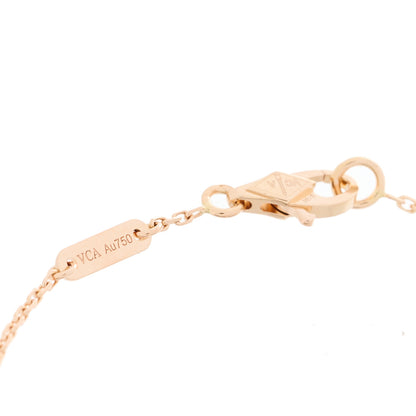 Van Cleef & Arpels 18K Rose Gold Carnelian Sweet Alhambra Heart Bracelet 4 of 4