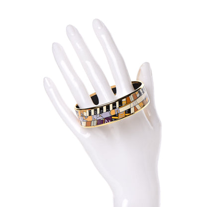 Hermes Enamel Printed Astrologie Nouvelle Wide Bracelet 62 2 of 6