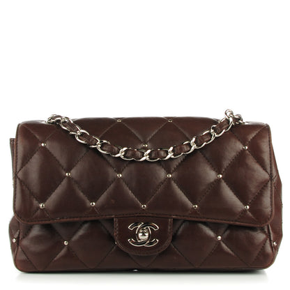 Chanel Lambskin Studded Medium Flap Brown 1 of 8