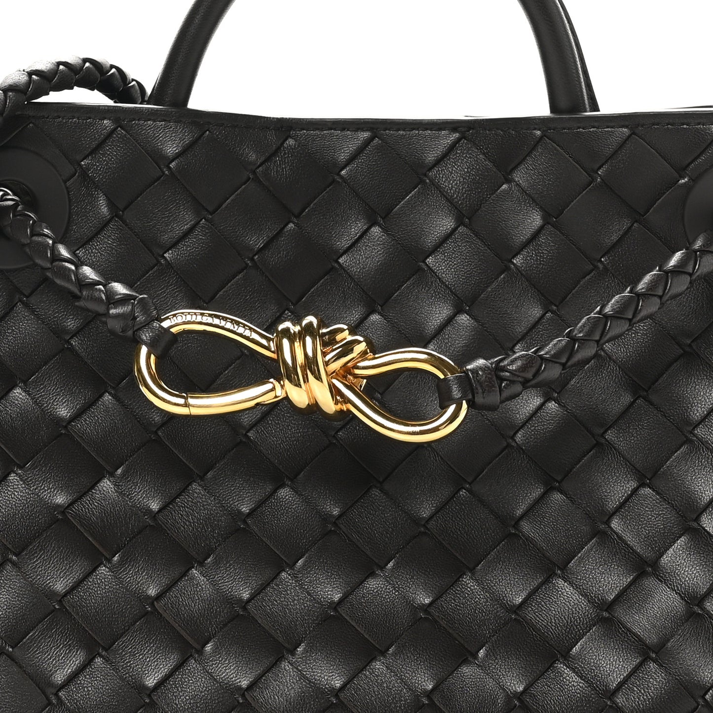 Nappa Intrecciato Small Andiamo Shoulder Bag Fondant