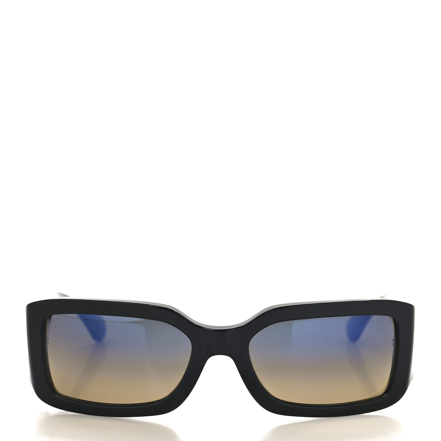 Chanel Acetate Polarized Rectangle Sunglasses 5526 Black 2 of 7