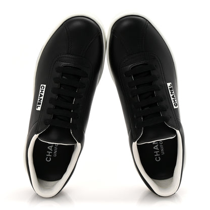 Chanel Calfskin CC Womens Sneakers 36 Black 2 of 9