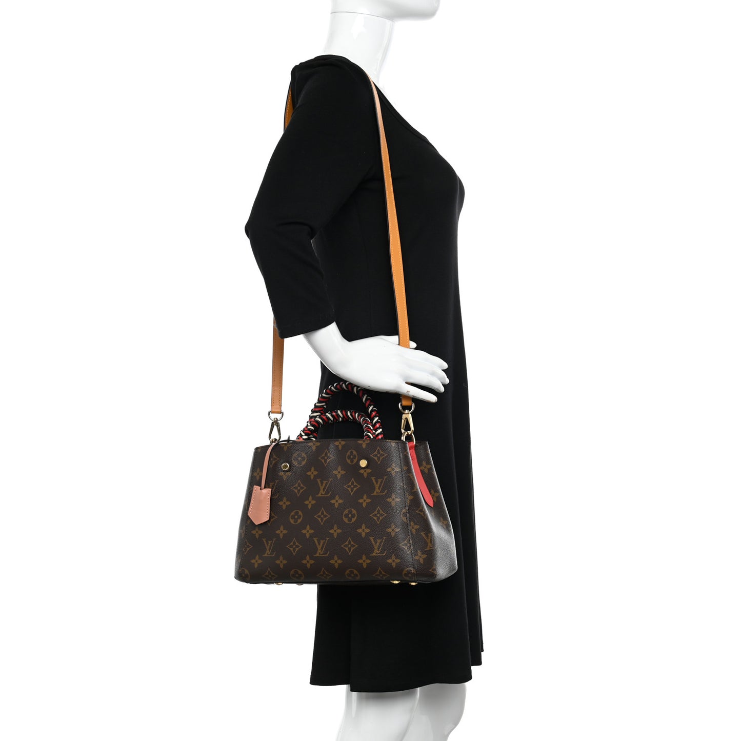 Monogram Braided Montaigne BB Coquelicot Creme Safran Peach