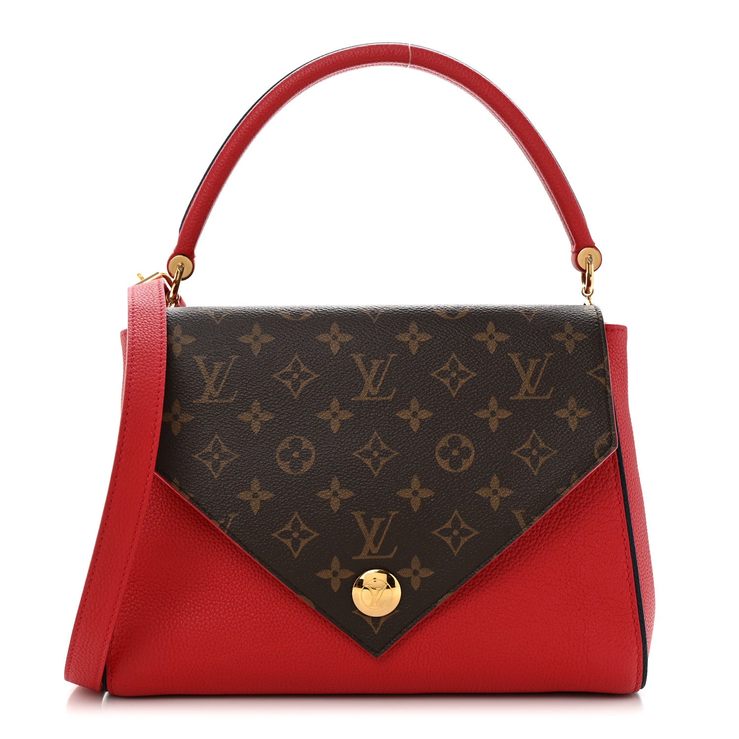 Louis Vuitton Grained Calfskin Monogram Double V Rubis 1 of 10