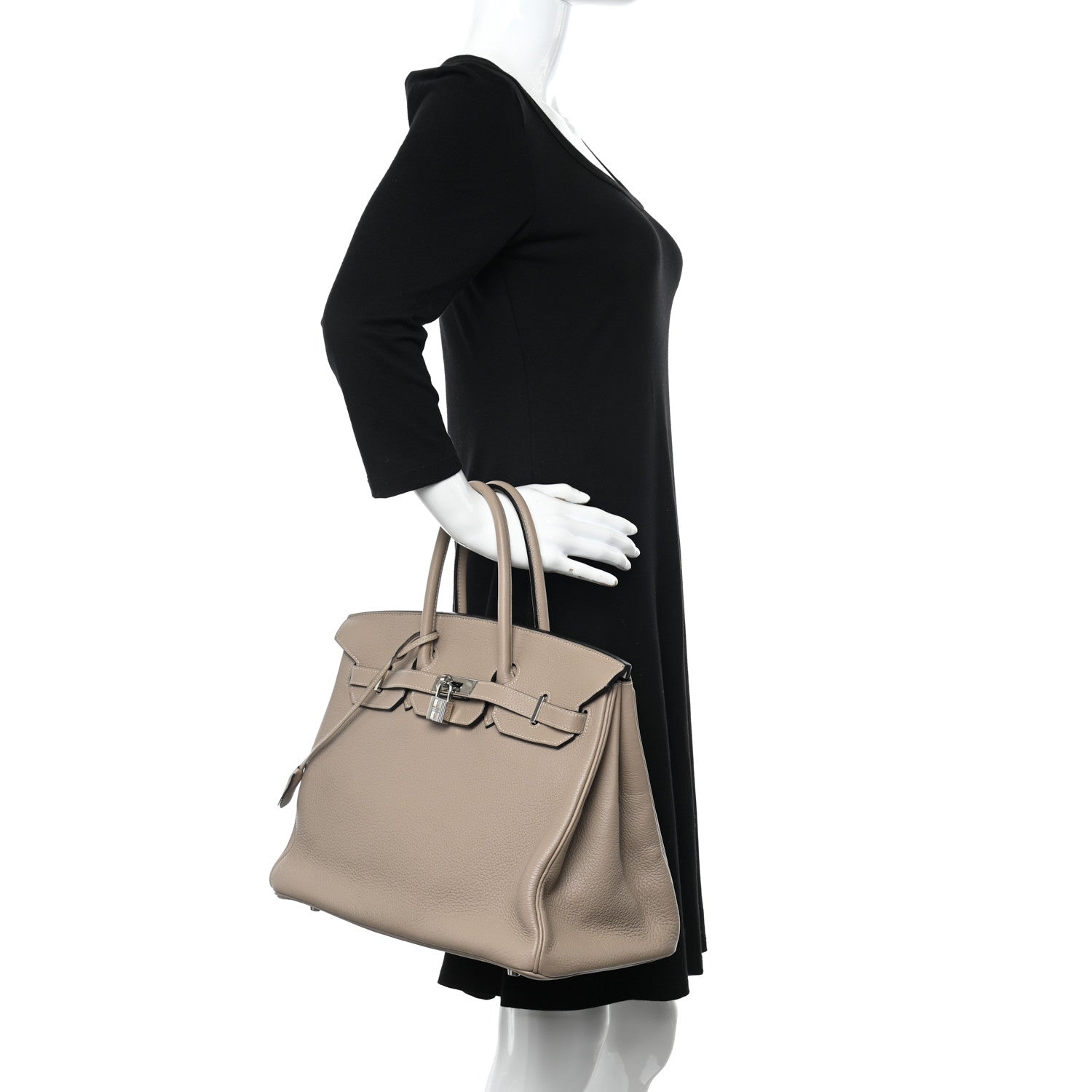 Hermes Taurillon Clemence BIRKIN 35 Gris Tourterelle 3 of 10