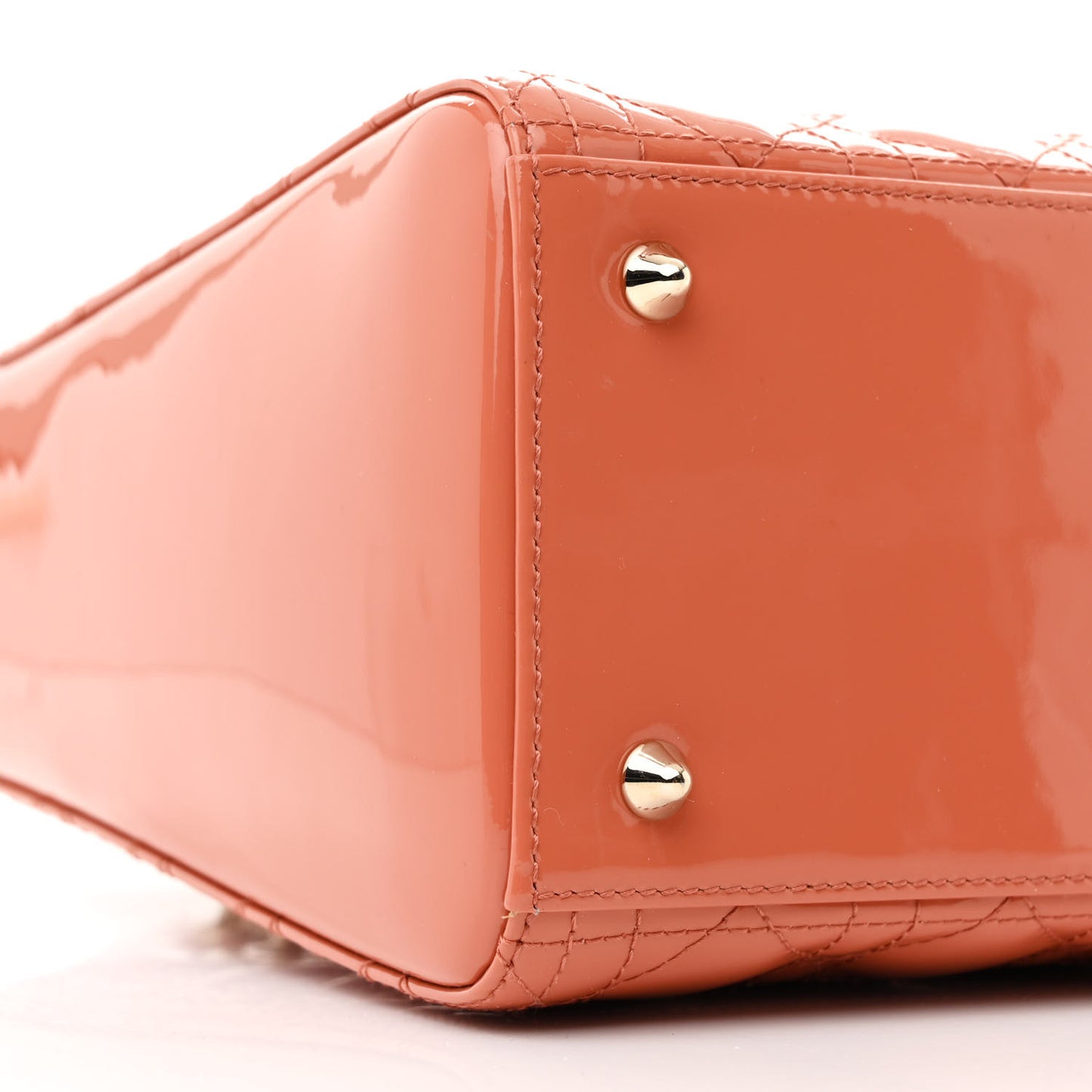 Patent Cannage Medium Lady Dior Light Coral