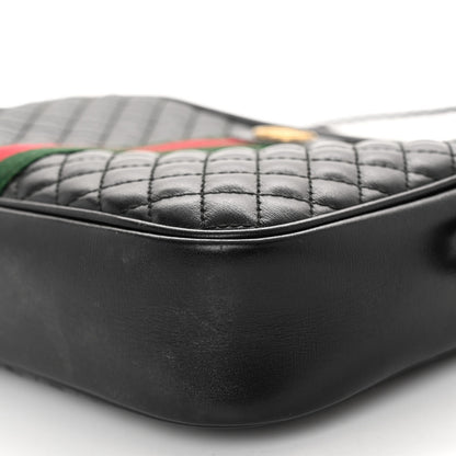 Gucci Calfskin Web Trapuntata Small GG Shoulder Bag Black 10 of 10