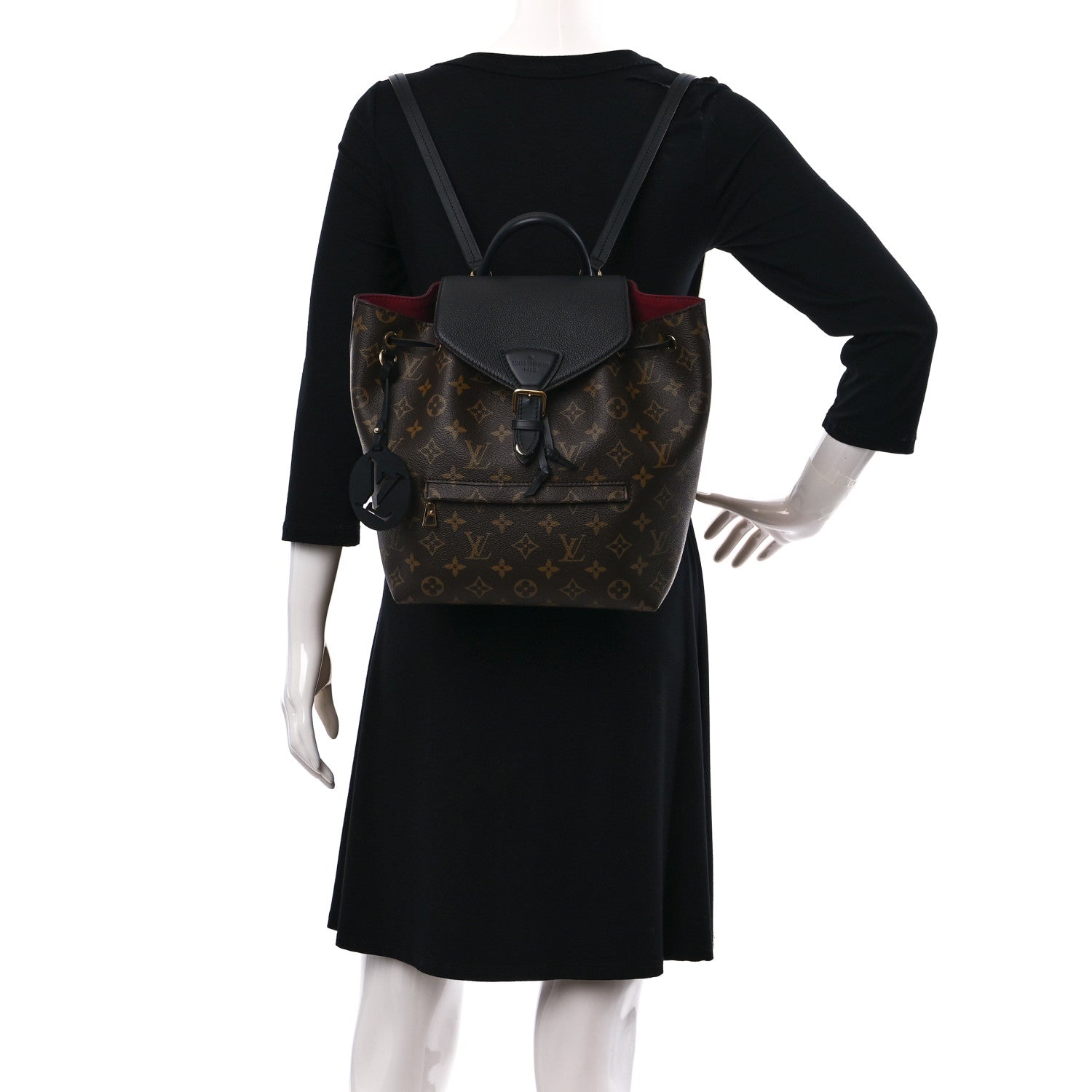 Louis Vuitton Monogram Montsouris PM Black 2 of 8