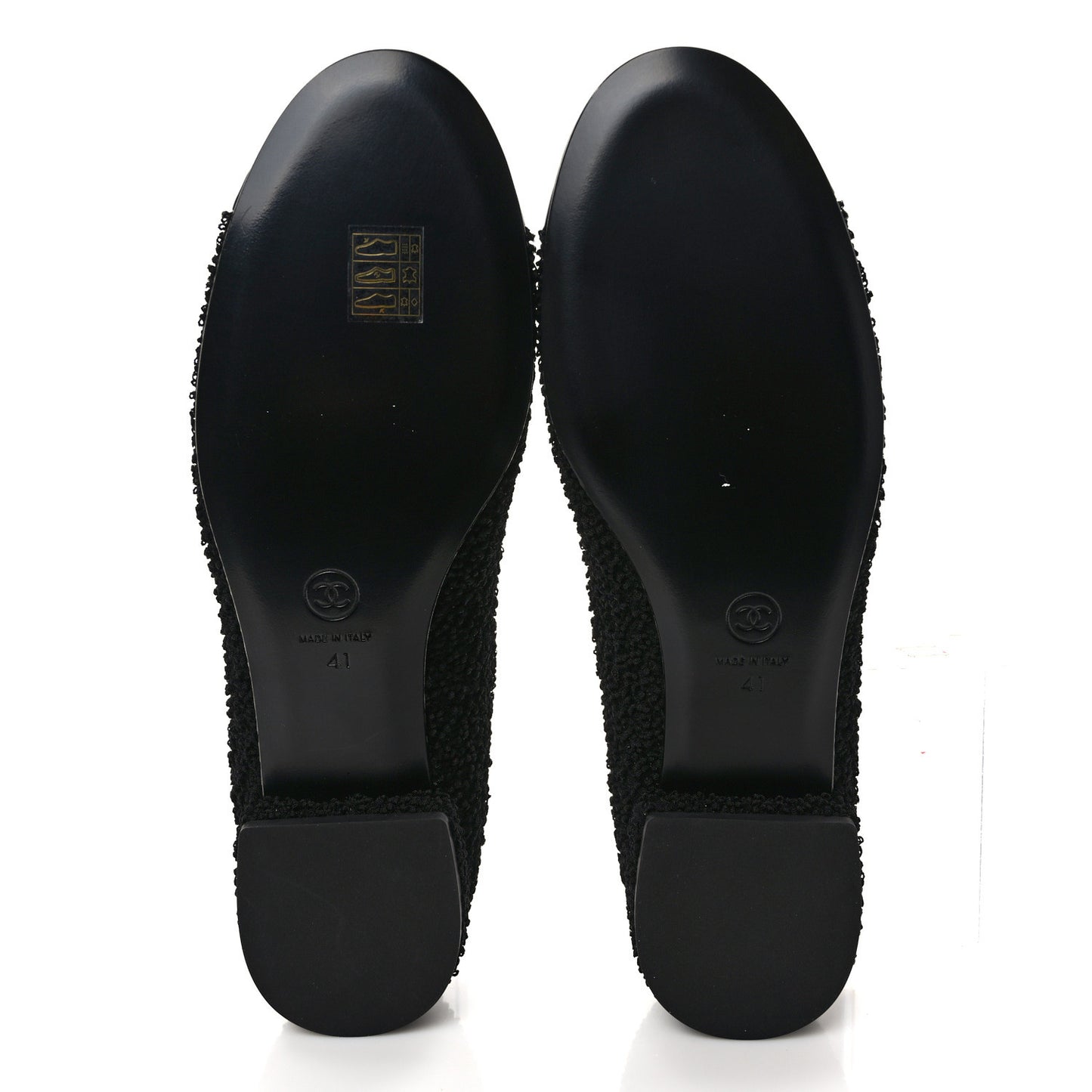 Tweed Patent Mary Jane Flats 41 Black
